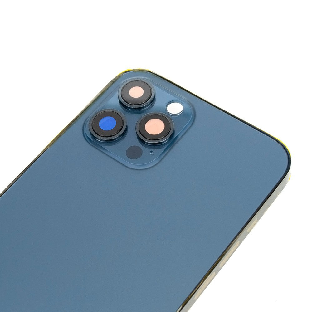 Rear Housing for iPhone 12 Pro Max (NO LOGO)-Blue Rear Housing for iPhone 12 Pro Max (NO LOGO)-Blue